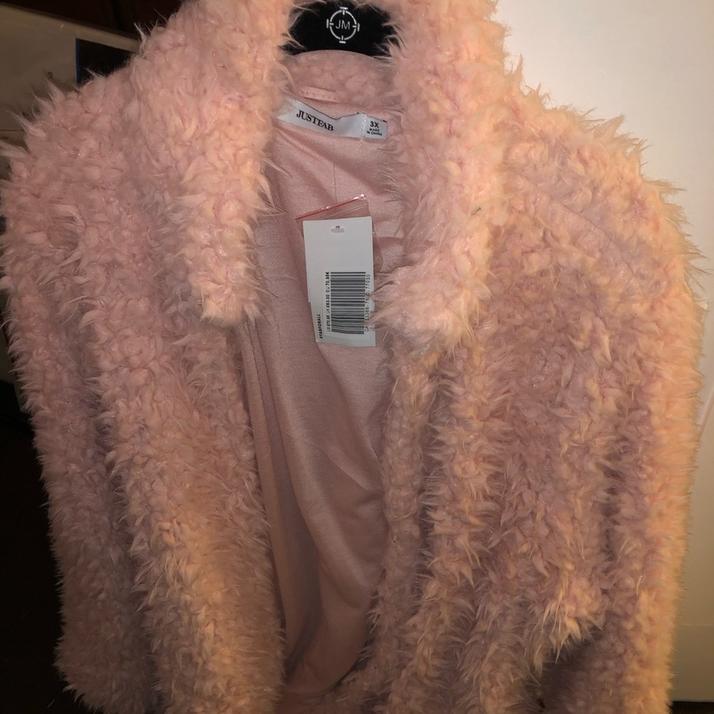 Just fab faux fur coat